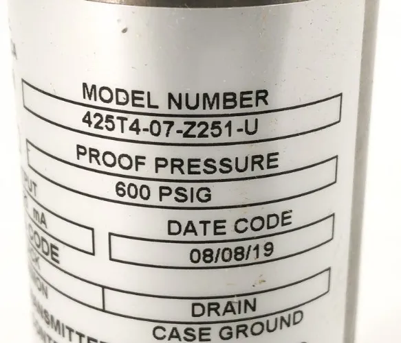 Трубопроводная арматура Barksdale 425T4-07-Z251-U Pressure Transmitter 0-250psig