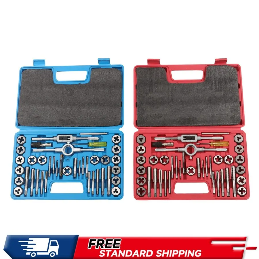 Режущий инструмент Tap and Die Set SAE & Metric M3-M12 Coarse Fine Threading Too