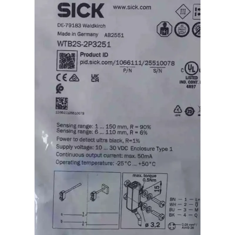 Фотоэлектрический датчик WTB2S-2P3251
