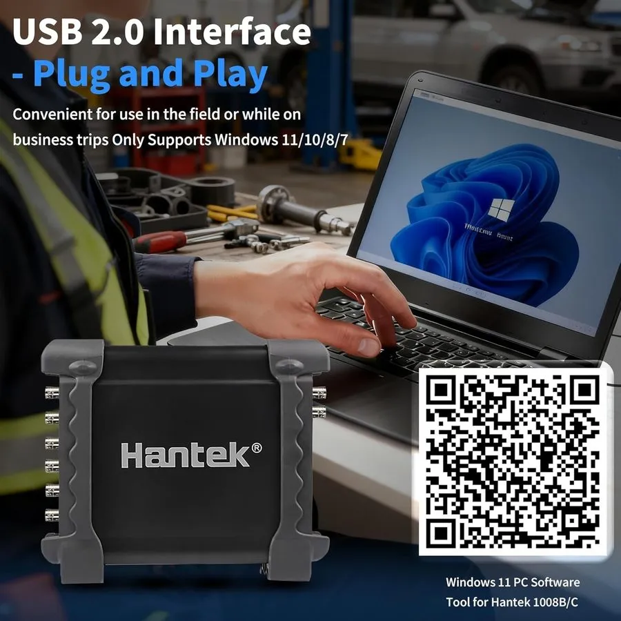 Осциллограф 1008C+HT201+HT30A+HT307 PC USB 8CH Automotive Diagnostic Digital Osc — фото лота 2