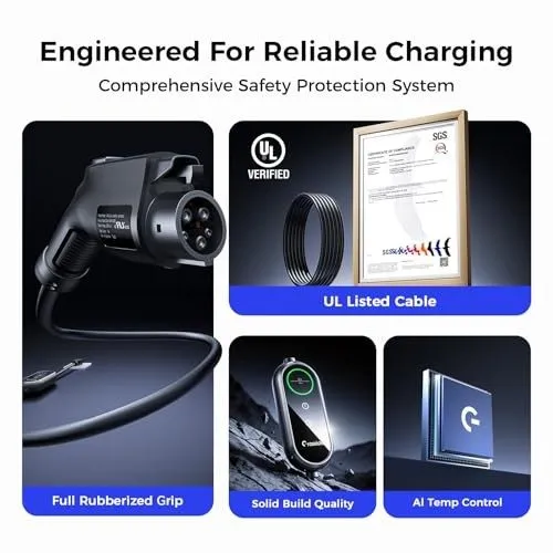 Аккумулятор 2026 Upgraded Level 1&2 Portable EV Charger, 8-16Amp Adjustable Curr — фото лота 2