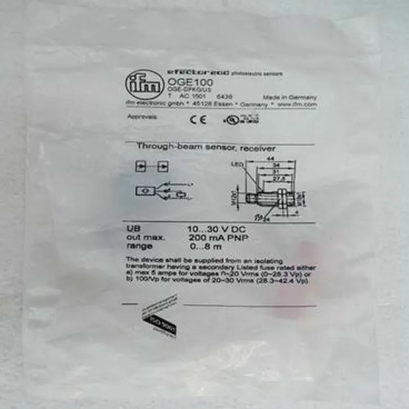Датчик приближения IFM OGE100 Proximity Switch Sensor 10~30VAC/DC 10Hz
