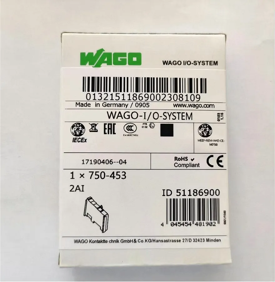 Модуль ввода-вывода WAGO 750-453 Analog Input Module 24V DC