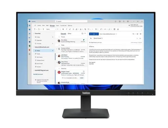 Монитор Lenovo ThinkVision S24-4e 24" Class Full HD LED Monitor 16:9 Raven Black — фото лота 1