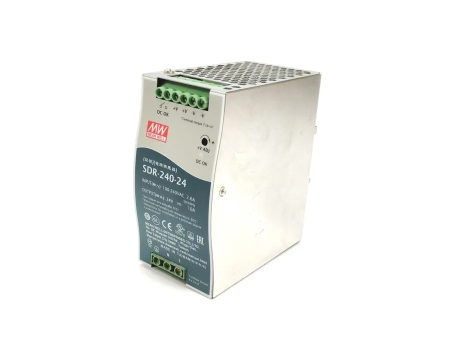 Блок питания MEAN WELL SDR-240-24 AC to DC DIN-Rail Power Supply 240W 24VDC 10A