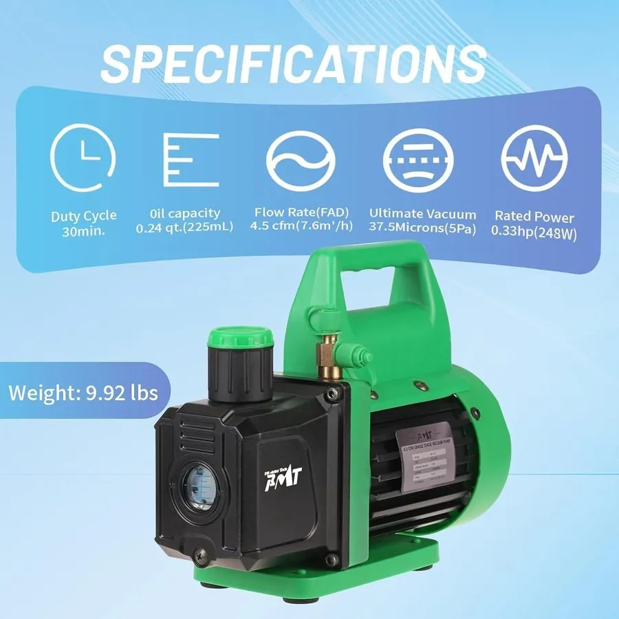 Электродвигатель PB Motor Tech 4.5CFM 1/3HP Vacuum Pump-110V Rotary Vane Air Pum — фото лота 1