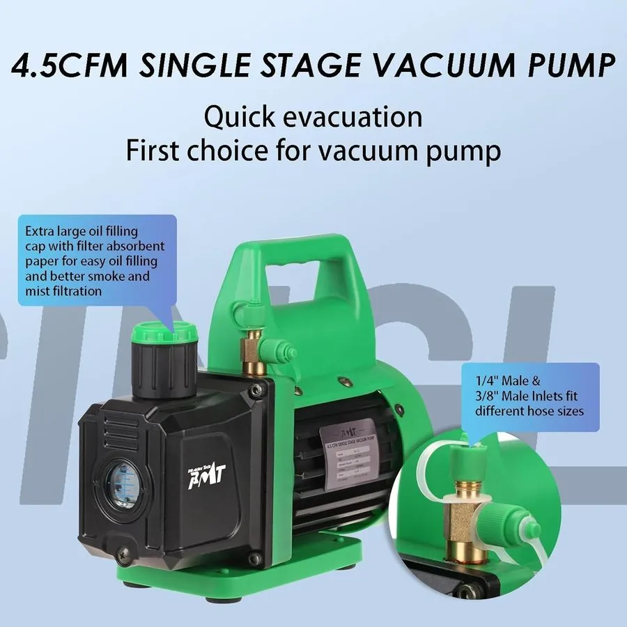 Электродвигатель PB Motor Tech 4.5CFM 1/3HP Vacuum Pump-110V Rotary Vane Air Pum — фото лота 2