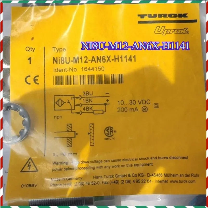 Датчик приближения TURCK Ni8U-M12-AN6X-H1141 PROXIMITY SENSOR 10-30VDC 200mA 8mm