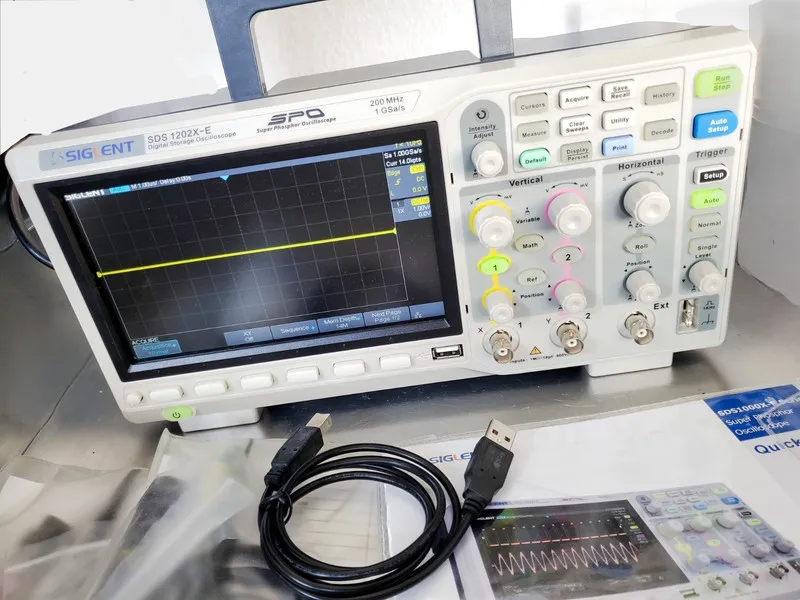 Осциллограф SIGLENT SDS1202X-E 200MHz 2CH 1GSa/s Digital Storage Oscilloscope US