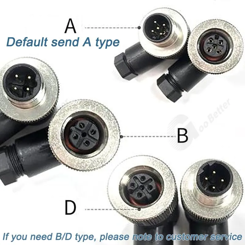 Датчик PG7 M8/M12 Sensor Connector 3-12 Pin Male/Female Straight/Right Angle Plu — фото лота 2