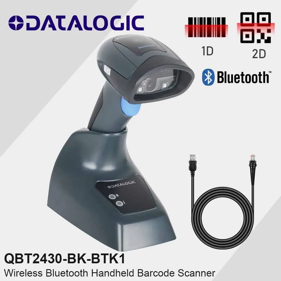 Сканер штрих-кода Datalogic QBT2430-BK-BTK1 Bluetooth 2D USB Handheld Barcode Sc