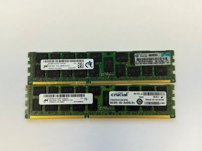 Модуль памяти Micron MT36KSF1G72PZ-1G4K1HE 8GB PC3L-10600R DDR3-1333 Registered 