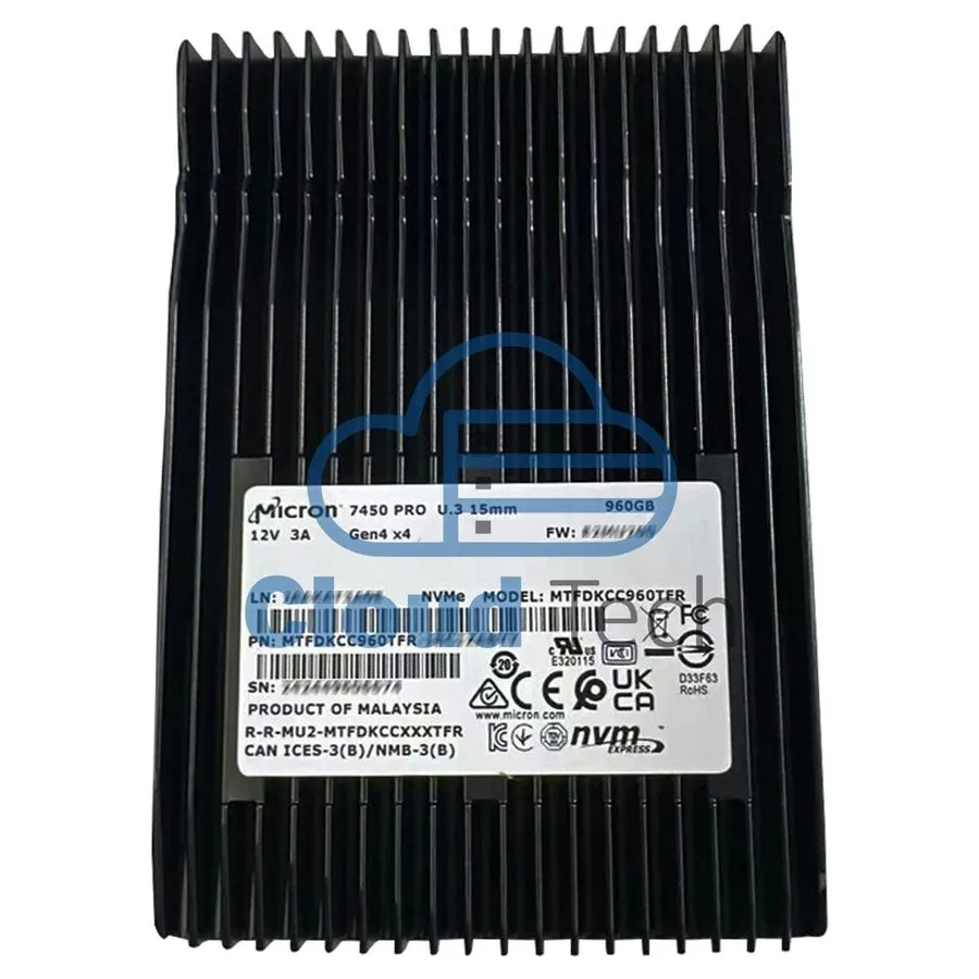 SSD-накопитель Micron 7450 PRO 960GB U.3 15mm PCIe 4.0 NVMe Enterprise SSD MTFDK