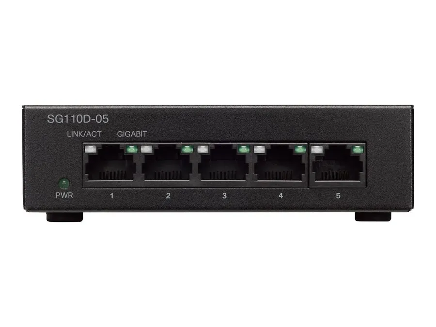 Коммутатор Cisco 5-Port Gigabit Desktop Switch SG110D-05