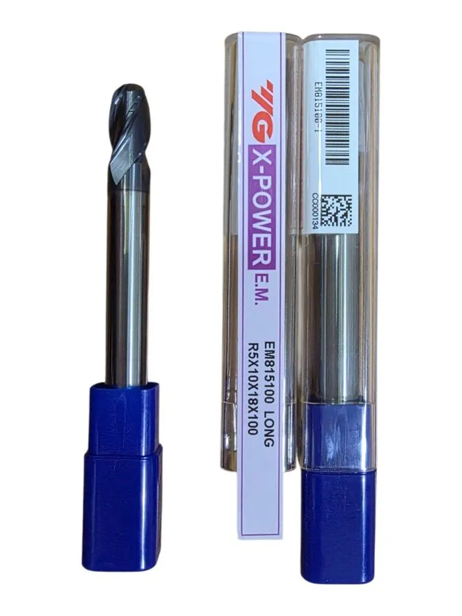 Режущий инструмент YG-1 X-Power EM815100 Ø10mm R5 4-Flute Carbide Ball End Mill