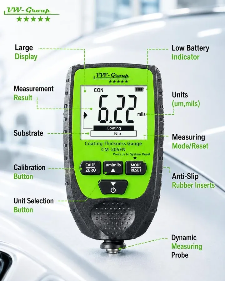 Толщиномер Paint Thickness Gauge CM-205FN — фото лота 2