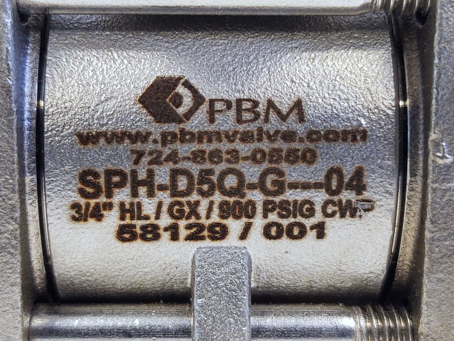 Клапан PBM SPHD5QG04 3/4" HL/GX/900 psig CWP 58129/001 Stainless Steel Ball Valv