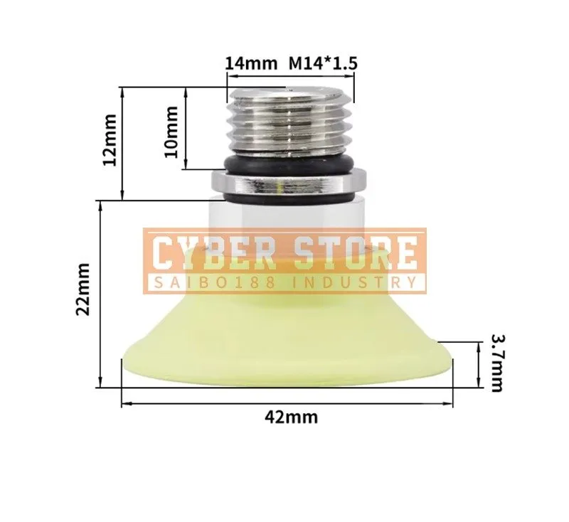 Вакуумная присоска для SFF40NG-M14x1.5M vacuum suction cup@106