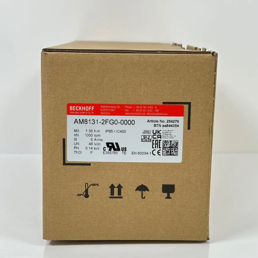 Серводвигатель Beckhoff AM8131-2FG0-0000 Servomotor AM8131 IP65/IC400