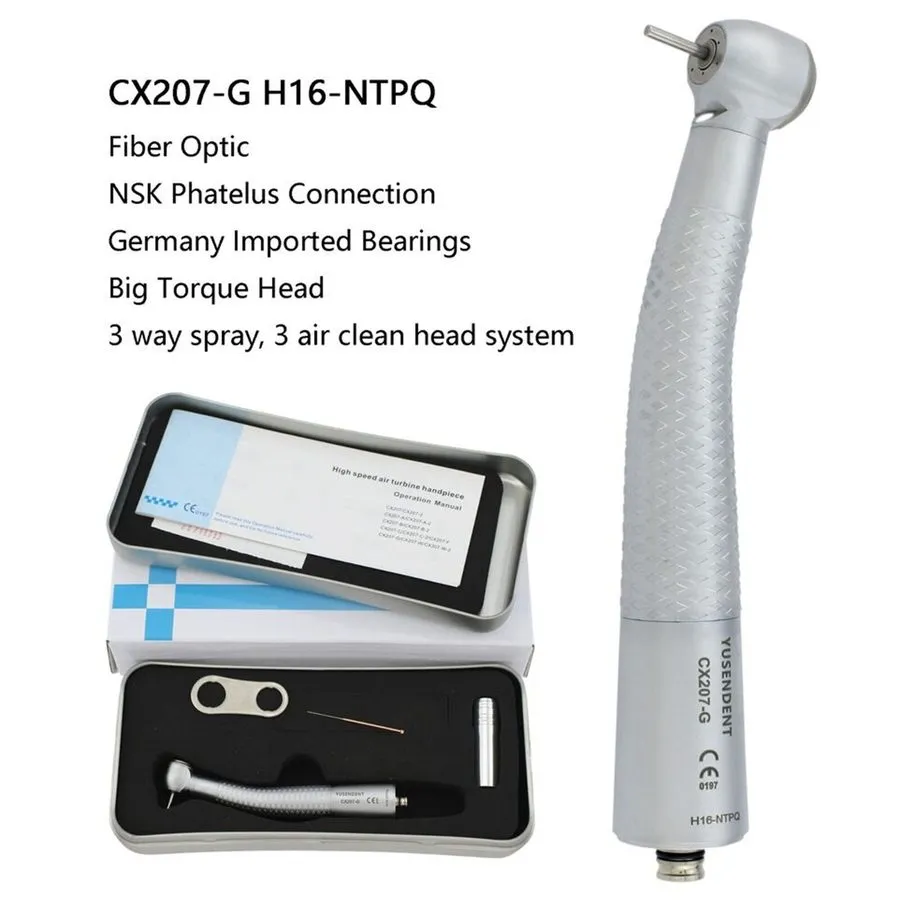Стоматологический наконечник COXO Dental Handpiece High Speed Fiber Optic CX207- — фото лота 1