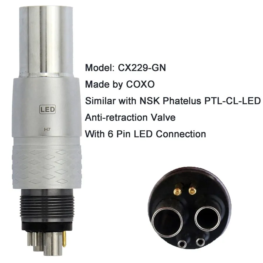 Стоматологический наконечник COXO Dental Handpiece High Speed Fiber Optic CX207- — фото лота 3
