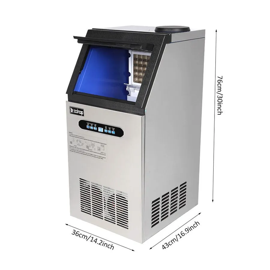 Льдогенератор 110lbs/24h Commercial Built-in Ice Maker Machine Display Ice Cube