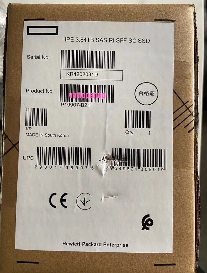 Сервер HPE 3.84TB SAS 12G 2.5" GEN9 GEN10 Server SSD Replace P19907-B21 P20835-0