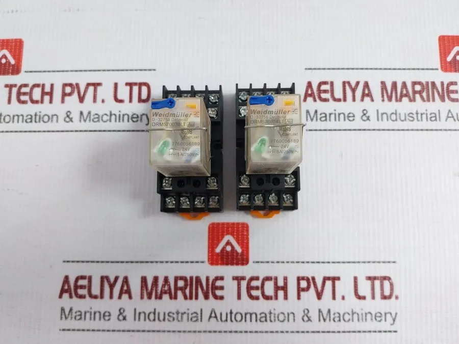 Реле X WEIDMULLER DRM570024LT AU Power Relay with Socket Base 24 VDC