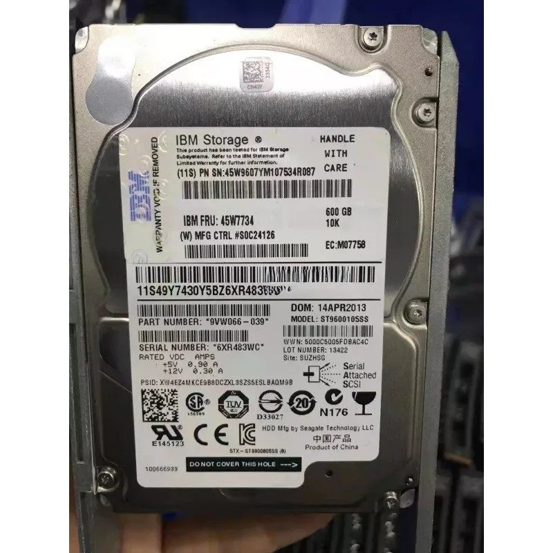 Жёсткий диск IBM 600GB 45W7732 98Y3369 45W7734 2.5'' 10K SAS SED DS8000 Hard Dri