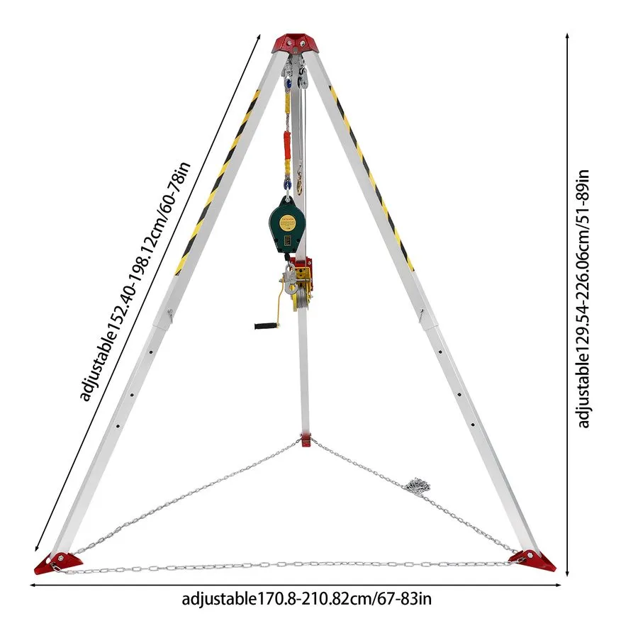Оборудование видеонаблюдения 544.3kg/1200lbs Confined Space Tripod Kit Lifting W — фото лота 2