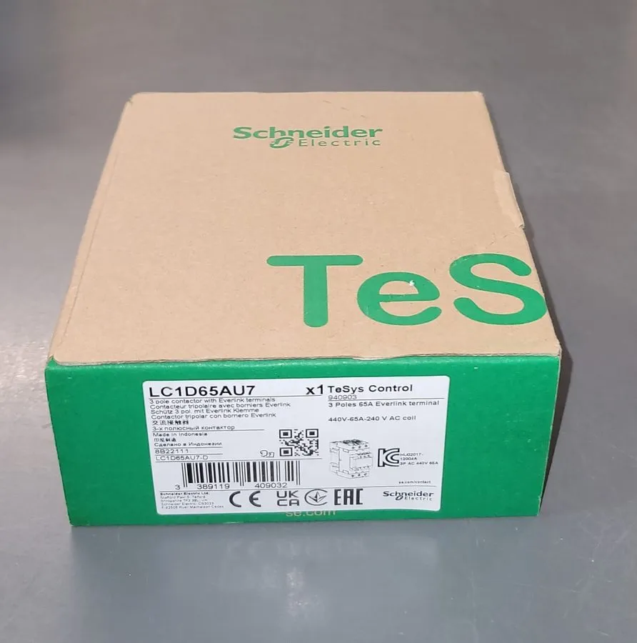 Контактор LC1D65AU7 Schneider Electric 65A 3-Pole Motor Contactor, 240V AC Coil,