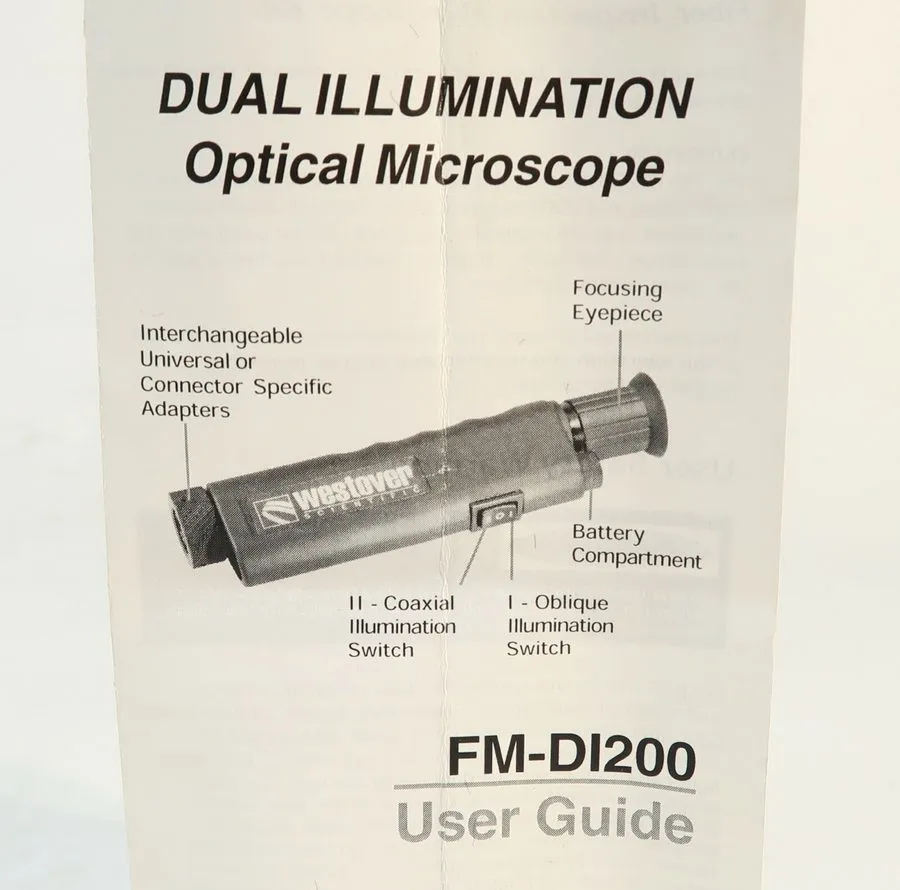 Видеомикроскоп Westover Scientific / JDSU FM-DI200 Fiber Inspection Microscope w