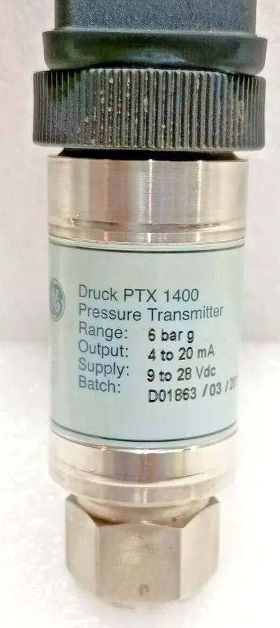Датчик давления DRUCK PTX1400 Pressure Transmitter 400 bar 4-20mA 9.28 VDC