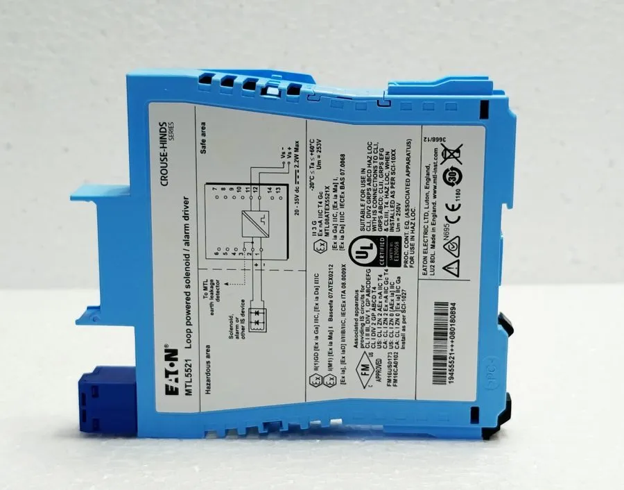Датчик Eaton MTL5521 Loop Powered Solenoid / Alarm Driver IS Isolator 20-35VDC