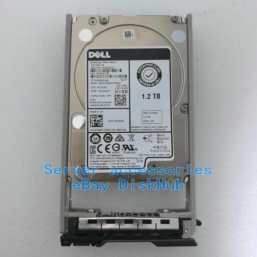 Жёсткий диск Dell FR6W6 ST1200MM0198 1.2TB 10K RPM 128MB Cache 12Gb/s SAS HDD 2.