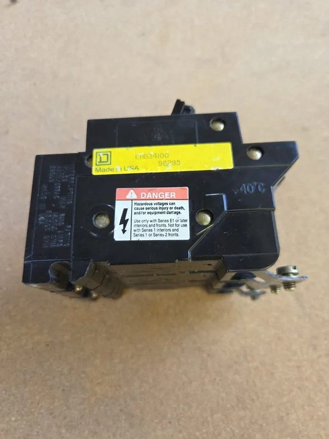 Автоматический выключатель EHB34100 Square D Circuit Breaker 100A 480V 3 Phase — фото лота 2