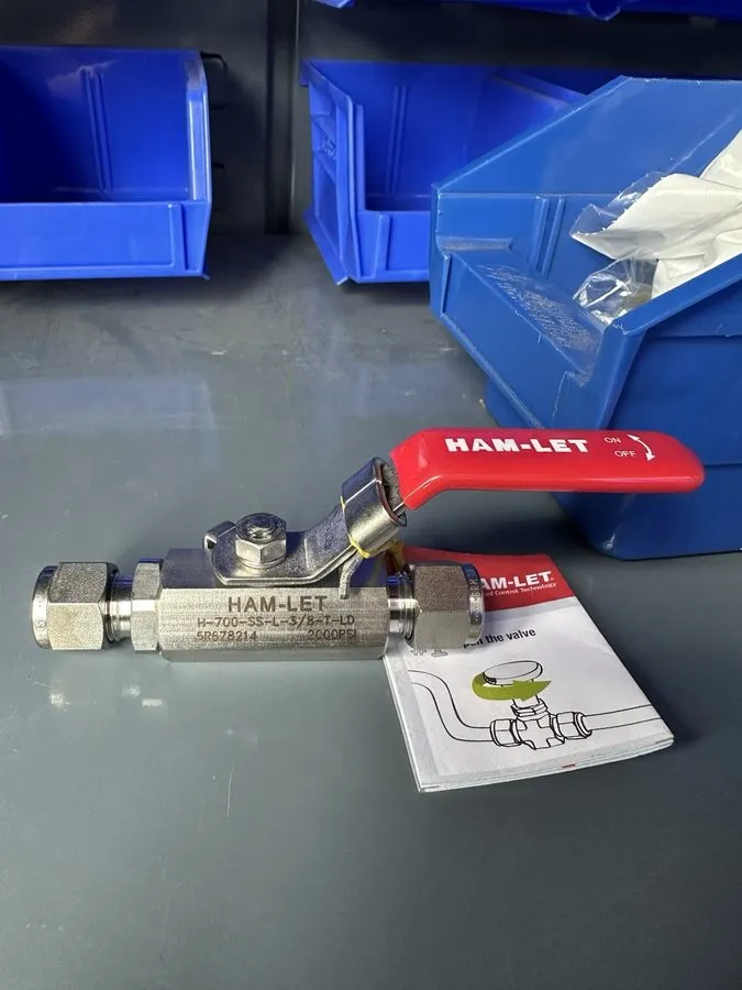 Клапан Ham-Let H-700-SS-L-3/8-T LD Stainless Steel Ball Valve 3/8” Let-Lok Tube  — фото лота 1