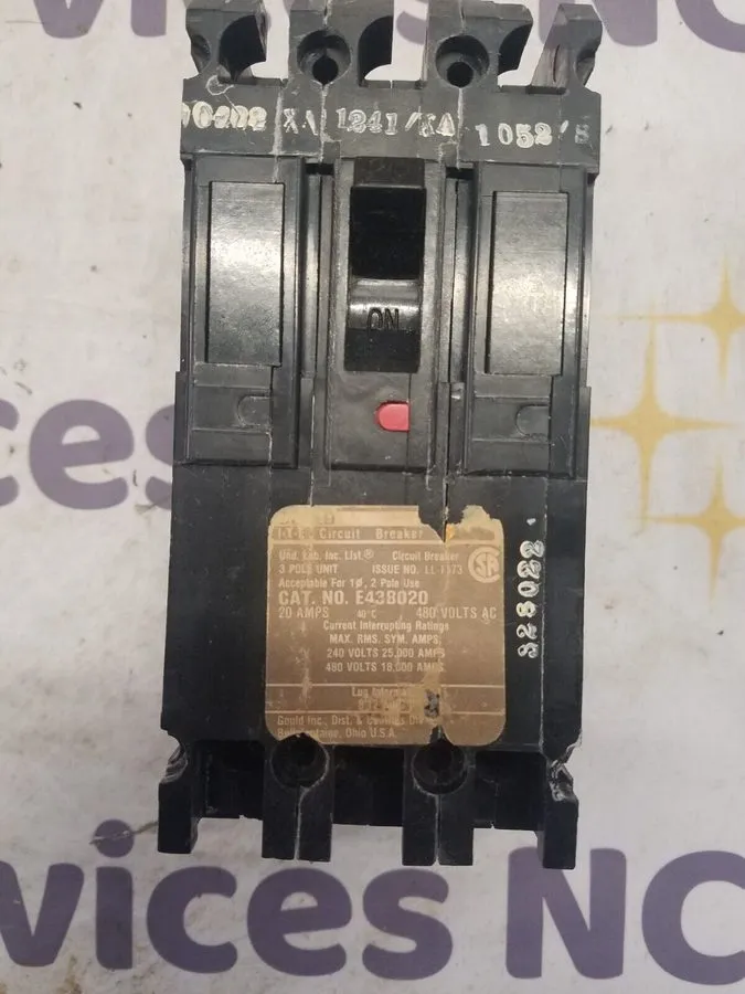 Автоматический выключатель Siemens ITE E43B020 20AMP 480V 3P Molded Case Circuit