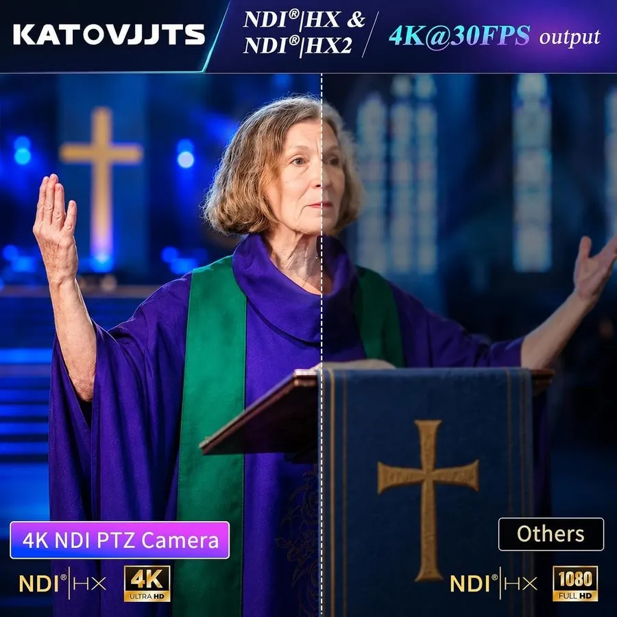 Камера NDI HX PTZ Camera 4K30, 20x Optical Zoom, HDMI + 3G-SDI + USB 3.0, PoE