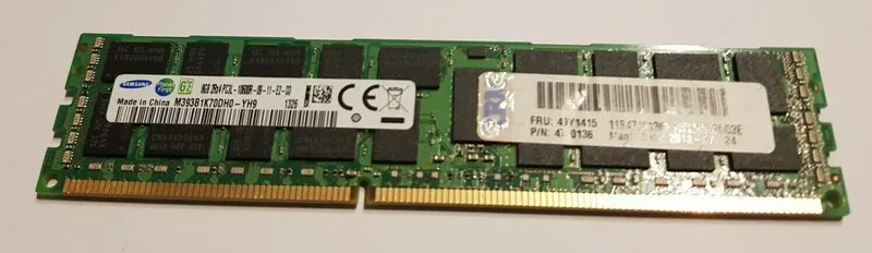 Модуль памяти Set 4 SAMSUNG M393B1K70DH0-YH9 8GB 2RX4 PC3L-10600R DDR3 SERVER RA