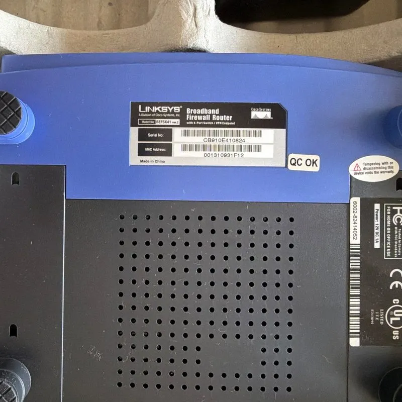 Маршрутизатор Cisco Linksys BEFSX41 Broadband Firewall Router 4-Port 10/100 — фото лота 4