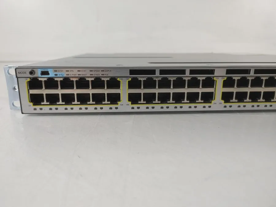 Коммутатор Cisco WS-C3750X-48P-S 48 Port PoE Gigabit Switch W/C3KX-NM-10G