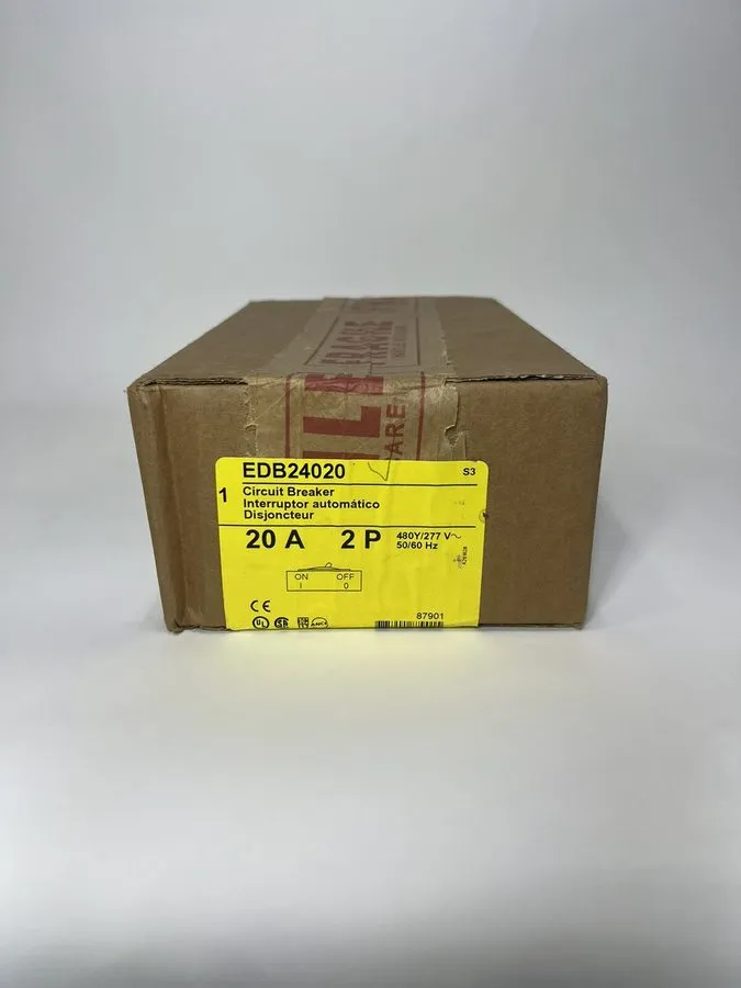 Автоматический выключатель SQUARE D EDB24020 EDB 20 AMP 2P 480V BOLT ON CIRCUIT