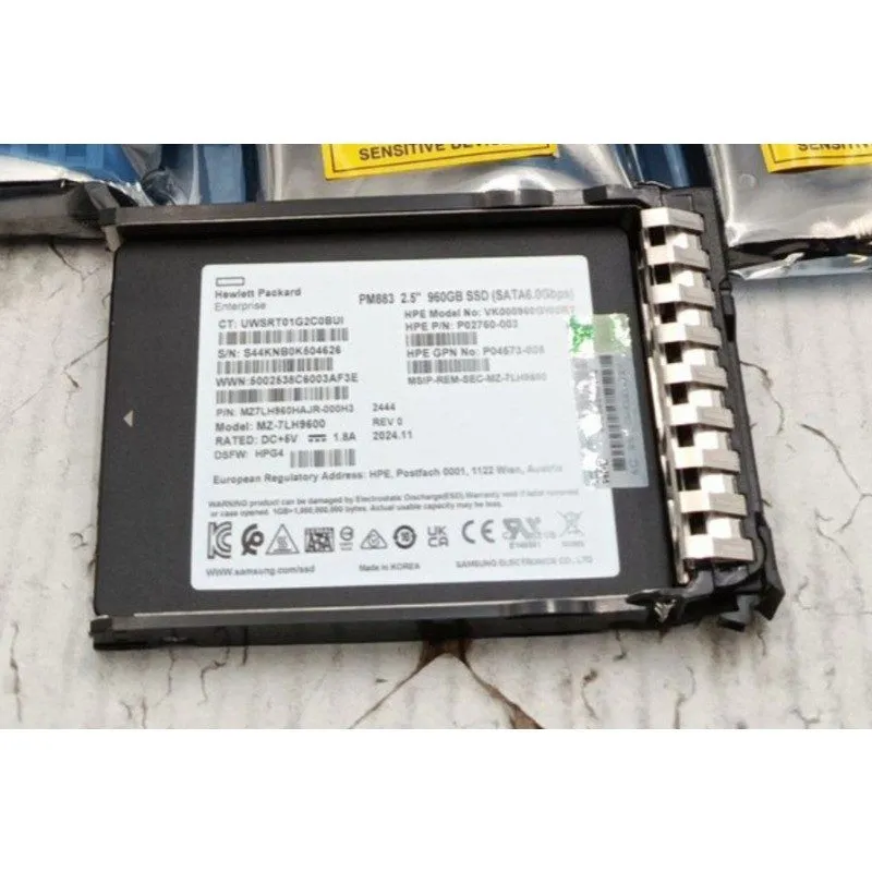 Жёсткий диск HPE 960GB P40498-B21 P41523-001 SATA 6Gb/s 2.5" SFF Gen10 Plus Soli — фото лота 1