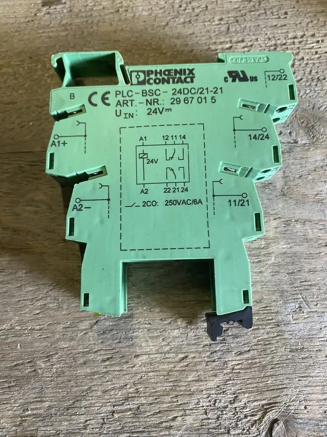 Колодка реле X Phoenix contact plc-bsc-24dc/21-21 Relay Socket 2961192 250VAC/6A — фото лота 1