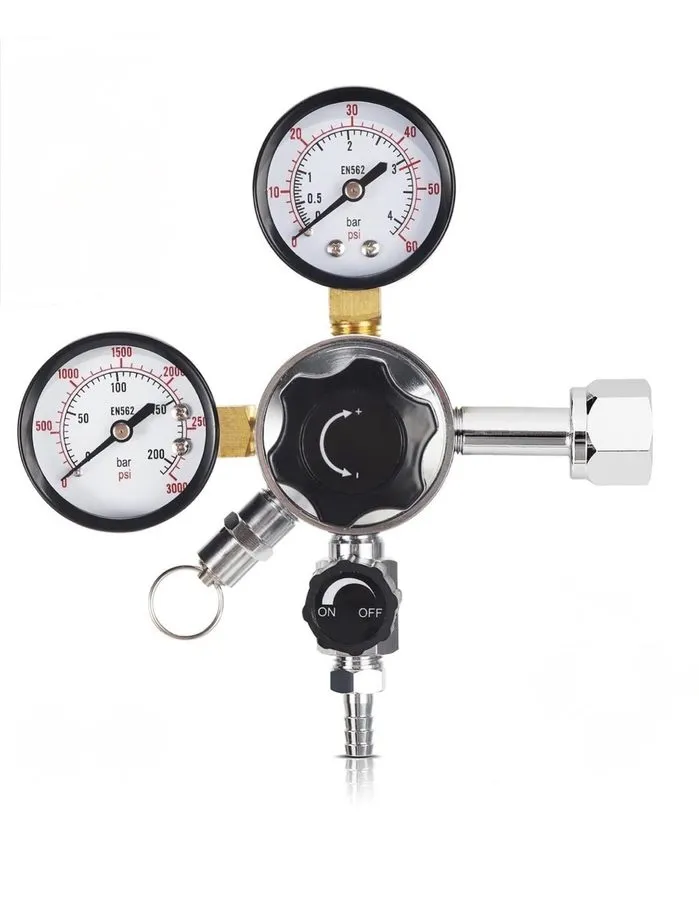 Трубопроводная арматура Draft Beer Gas Regulator CO2 Keg Regulator 0-60PSI CGA-3