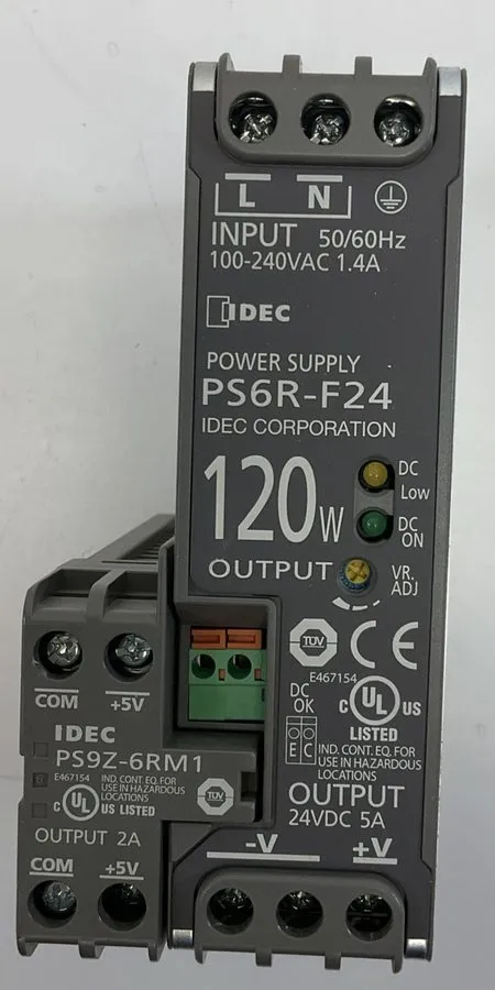 Блок питания IDEC PS6R-F24 Switching Power Supply 120W 24VDC 5A DIN Rail — фото лота 1