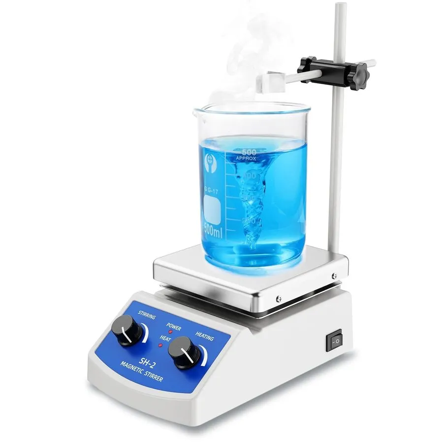 Батарея Magnetic Stirrer Hot Plate with Stir Bar, 100-2000 RPM Lab Mixer, Heatin
