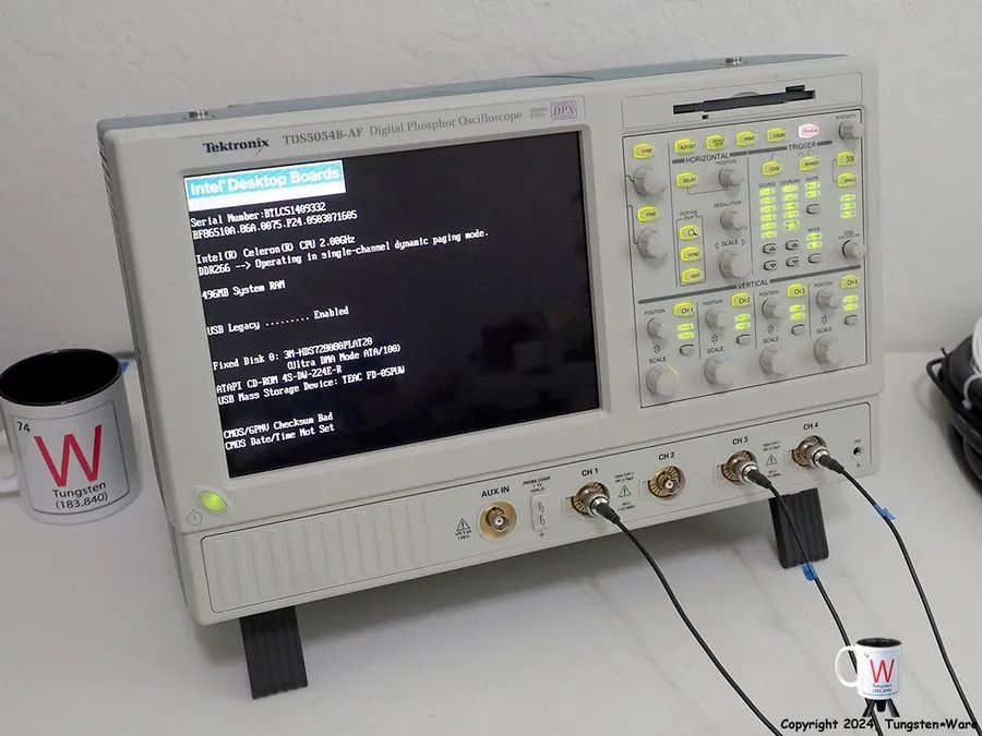 Осциллограф Near Tektronix TDS5054B-AF Touch 4-CHANNEL 500MHz Digital Oscillosco — фото лота 1