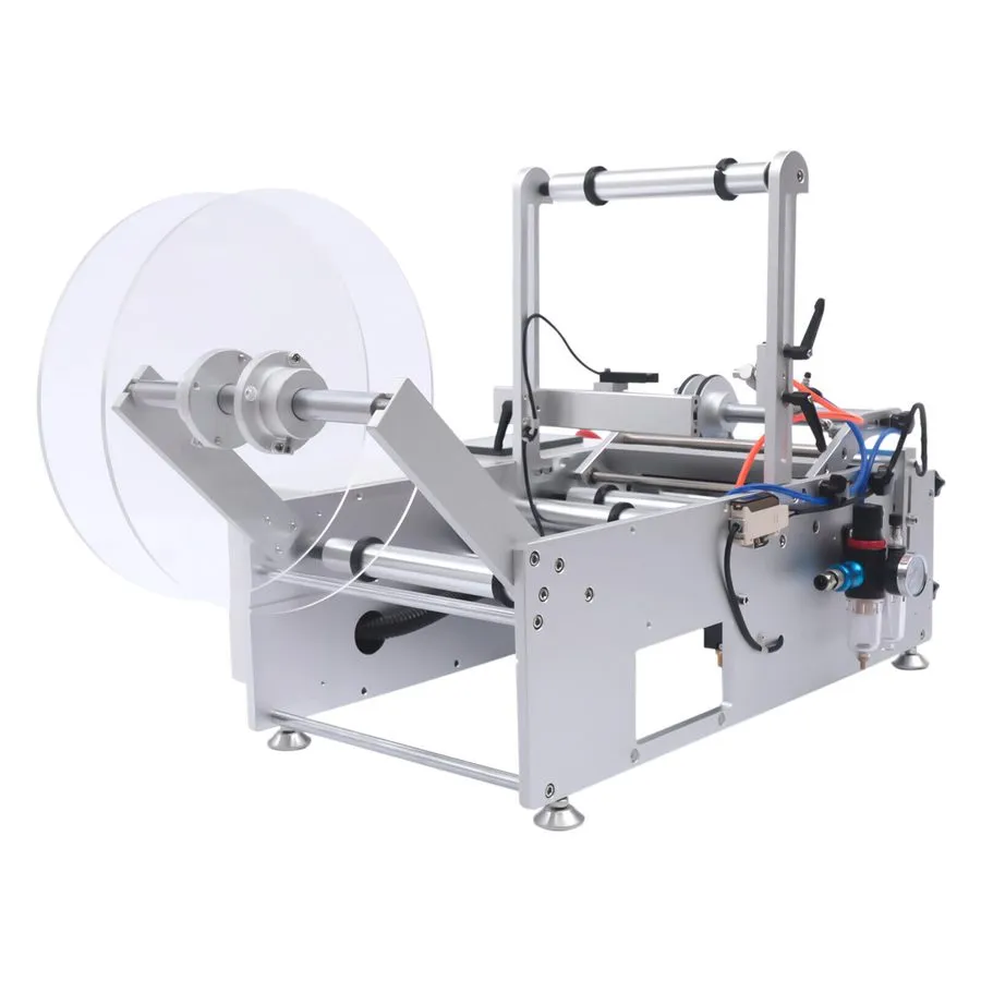 Этикетировщик Semi-Auto Round Labeling Machine, 20- /min Bottle Label Applicator — фото лота 2